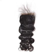 Load image into Gallery viewer, heavenly love hair Virgin Lace Closure Loose Wave 4x4 free part with baby hair 150% density