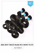 Load image into Gallery viewer, Heavenly Love Hair Body Wave Human Hair 3 Bundles Deal With 4*4 Lace Closure Free Part Hair